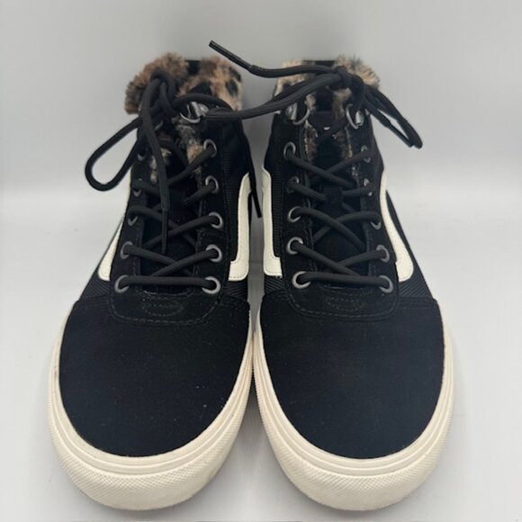 Vans Women's Sk8-Hi MTE (All Weather) Black with Faux Fur Sneaker Boots Size 9 - Picture 3 of 7